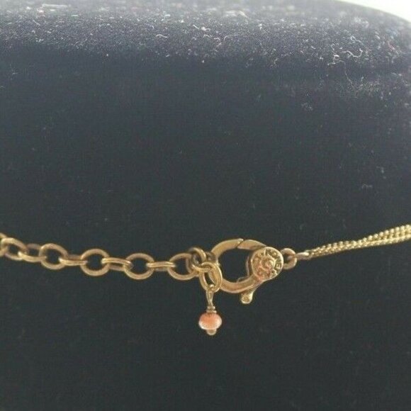 Monet Necklace Triple Strand Pink Signed Goldtone Clear Rhinestones Adjustable - Picture 3 of 8